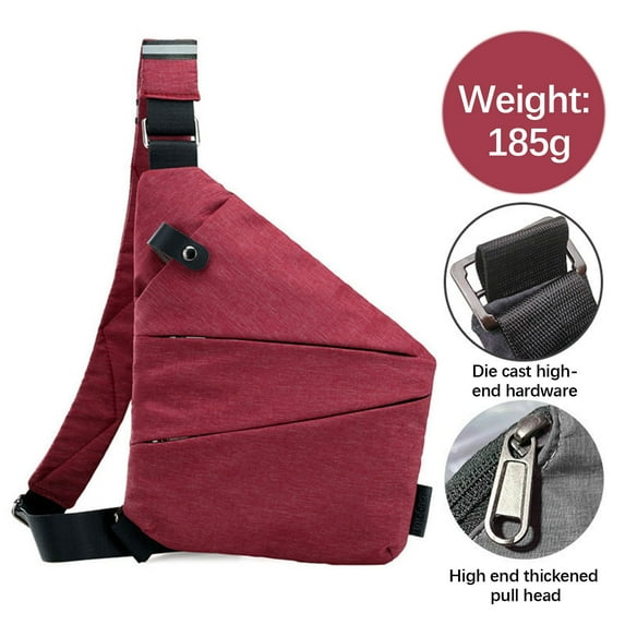 Yaoyar Sling Bag for Men Crossbody Shoulder Chest Bags Messenger Bag Nylon for Travel Gym Sport Hiking