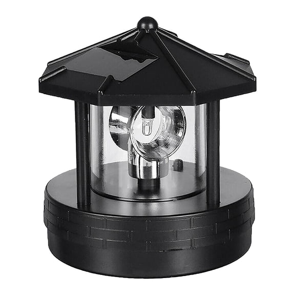 Yaoyar Solar Lighthouse,Led Rotating Lighthouse Beacon Lamp Rotating Outdoor Decorative Lamp Energy Saving Solar Landscape Light