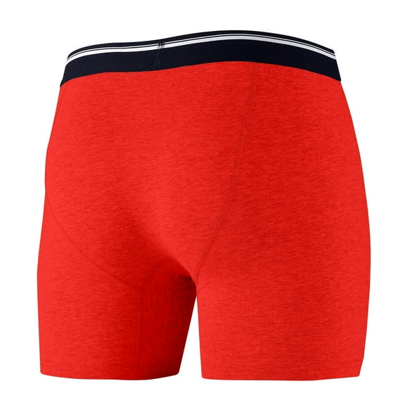 Yaoyar Solid Color Boxer Briefs Mens Underwear Soft Cotton Open Fly Underwear Red L