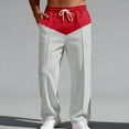 thumbnail image 1 of Yaoyar Solid Color Casual Sweatpants for Men, Elastic Waist Trousers with Drawstring and Pockets, Relaxed Fit Lounge Bottoms, 1 of 8