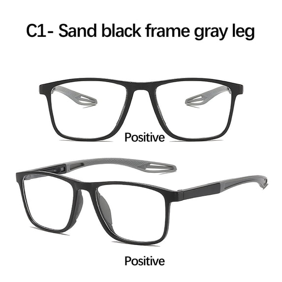 Yaoyar Sport Progressive Multifocal Reading Glasses Clear on Top Readers on Bottom Multi Focus High-definition Presbyopia Glasses +200°