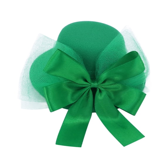 Yaoyar St. Patricks Day Gifts St. Patrick's Day Green Hat Hair Card Top Hat Decoration Irish Festival on clearance under $5