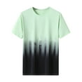 thumbnail image 1 of Yaoyar Summer Simple Round Neck Short Sleeved Ice Quick Breathable Gradient Versatile Running Casual Loose T-Shirt, L-8XL,Muticolor Mint Green,7XL, 1 of 3