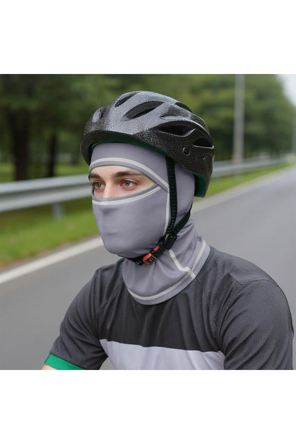 Unisex Heat Reactive Balaclava,Temperature Sensitive Color Change Ski Mask,Warm Windproof Sport Head Wrap for Hiking Cycling