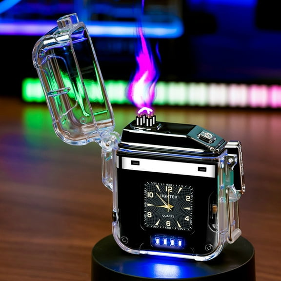 Yaoyar Waterproof Lighter, Windproof Torch Lighter Butane, USB Rechargeable, Flameless Plasma Lighter for Camping, Hiking, Survival Gear