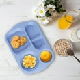 thumbnail image 1 of Yaoyar Wheat Straw Kids Divided Plates Unbreakable Plastic Separated Compartment Dinner Plates Colorful Serving Lunch Tray Section Plates for Children Toddler Adult, 1 of 5