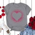 thumbnail image 1 of Yaoyar Women Love Heart Printed Graphic Tees Shirt Short Sleeve Tops Tshirts Round Neck Loose Tops, 1 of 5