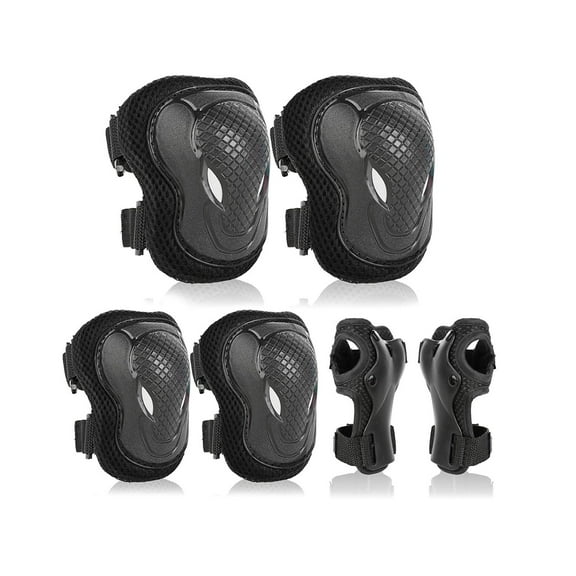 Yaoyar Youth/Kids Knee Pads Elbow Pads Wrist Guards Protective Gear Set for 3-15 Years Child Roller Skates, Skateboard, Cycling, Inline Skating, BMX Bike, Scooter Riding and Other Outdoor Sports