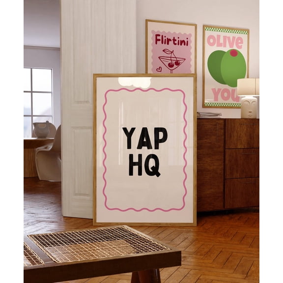 Yap Hq Retro Typography Home Office Unframed Paper Print