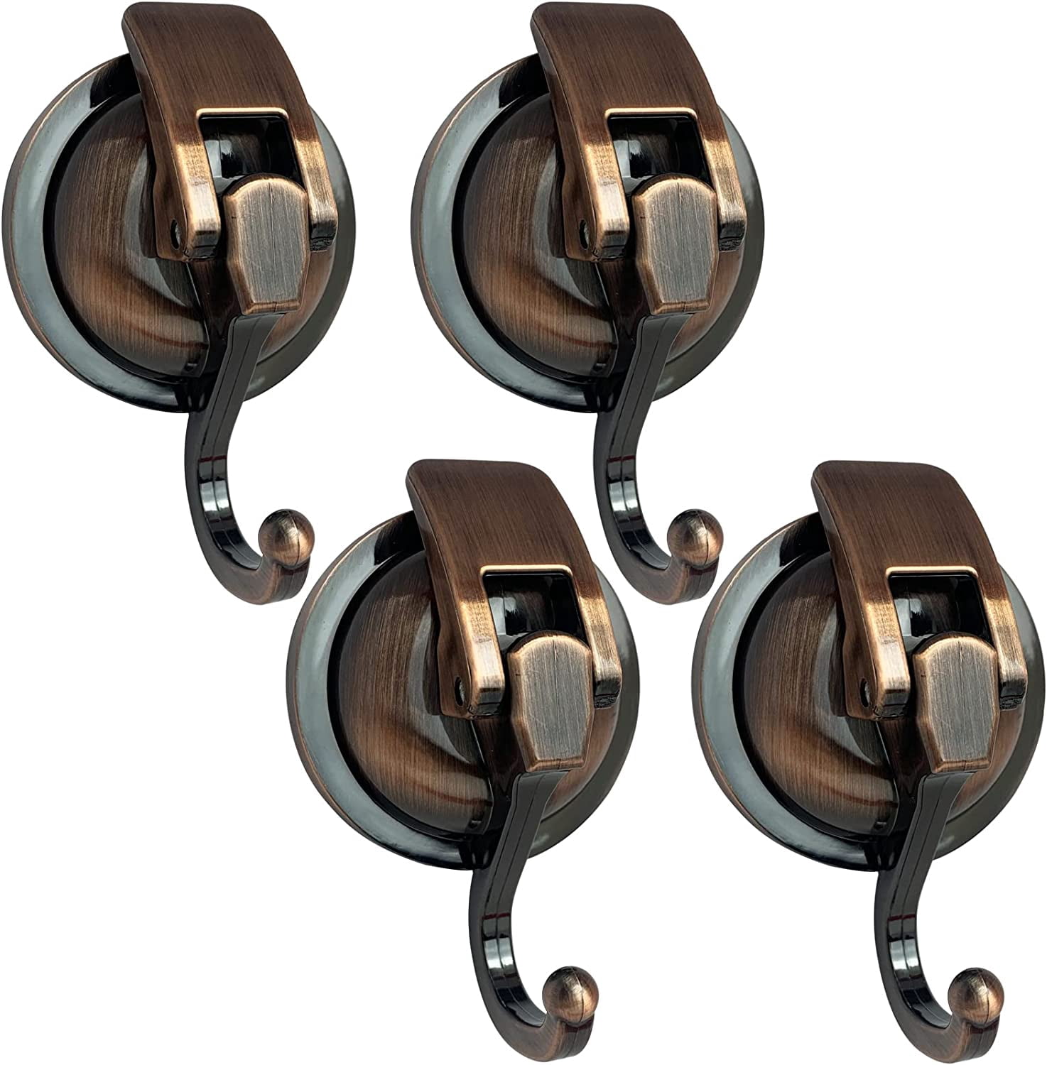 Yapicoco 4 Pack Bathroom Vacuum Suction Cup Hooks for Shower Wall ...