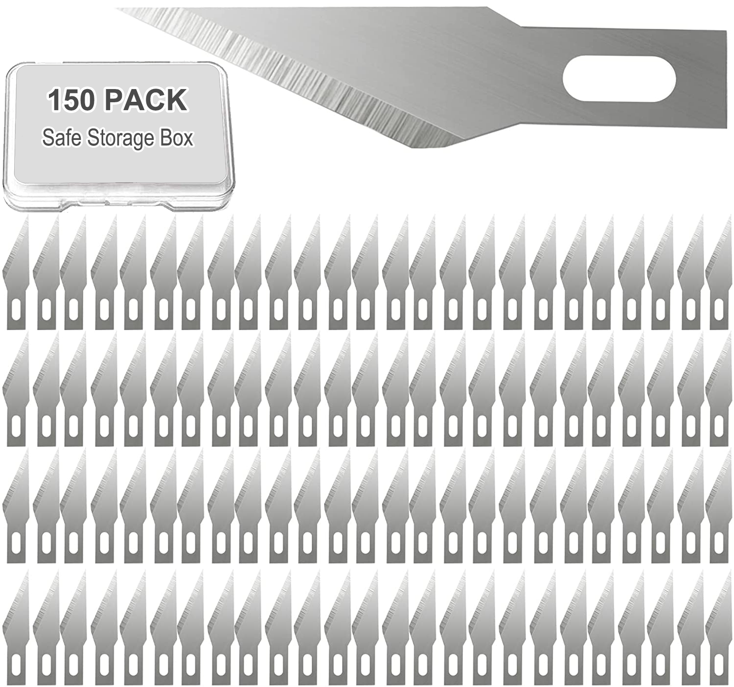 Yapicoco Hobby Knife Exacto Blades #11, 150 PCS SK-5 Carbon Steel Super  Sharp Craft Cutting Tool with Storage Case for Art, Scrapbooking, Cutting