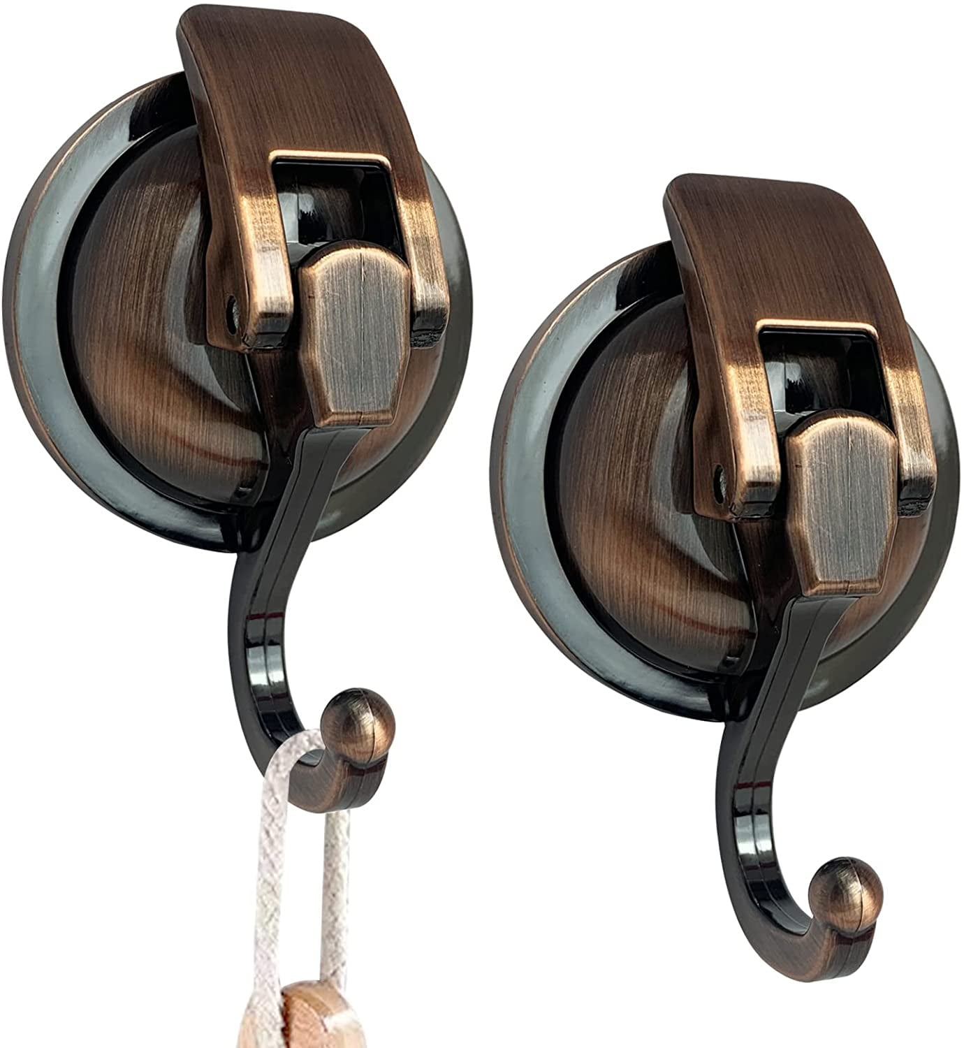 Yapicoco Shower hooks for inside shower loofah, 2 Pack Bathroom Vacuum