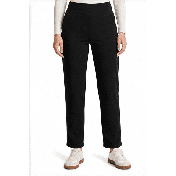 Yappo Women's Fleece Lined Winter Pants, High Waisted Stretch Pull-On Slim Straight Leg Pants with 4 Pockets