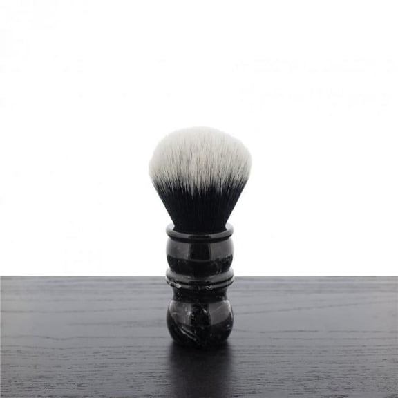 Yaqi Black Marble Handle Synthetic Shaving Brushes-Natural Color