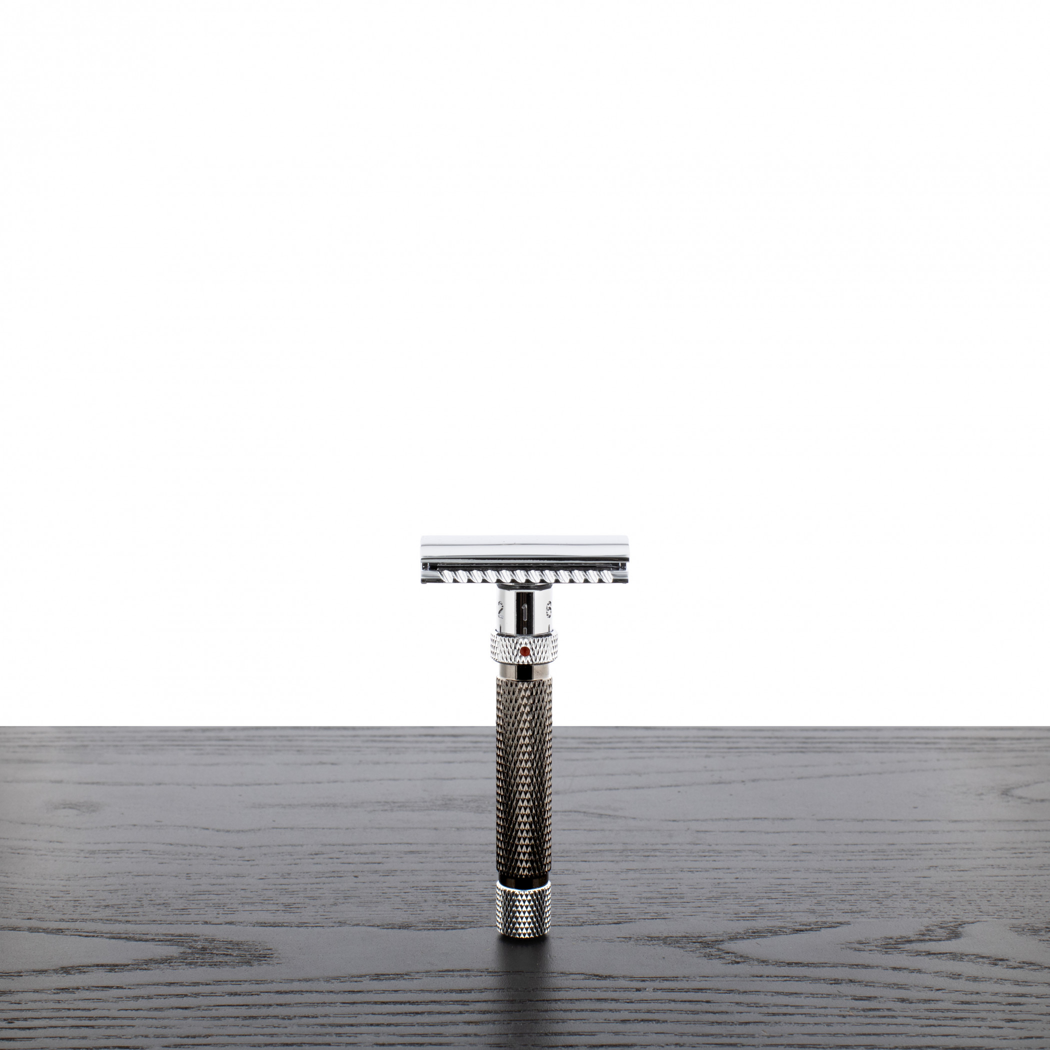 Yaqi Gunmetal  and  Chrome Adjustable Final Cut Safety Razor
