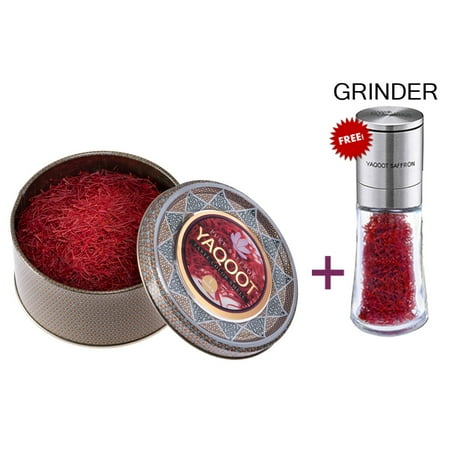 Yaqoot Organic Saffron Red Saffron Threads Spice for Tea and Cooking Super Nigent Filament 1 oz -Saffron Spice Grinder