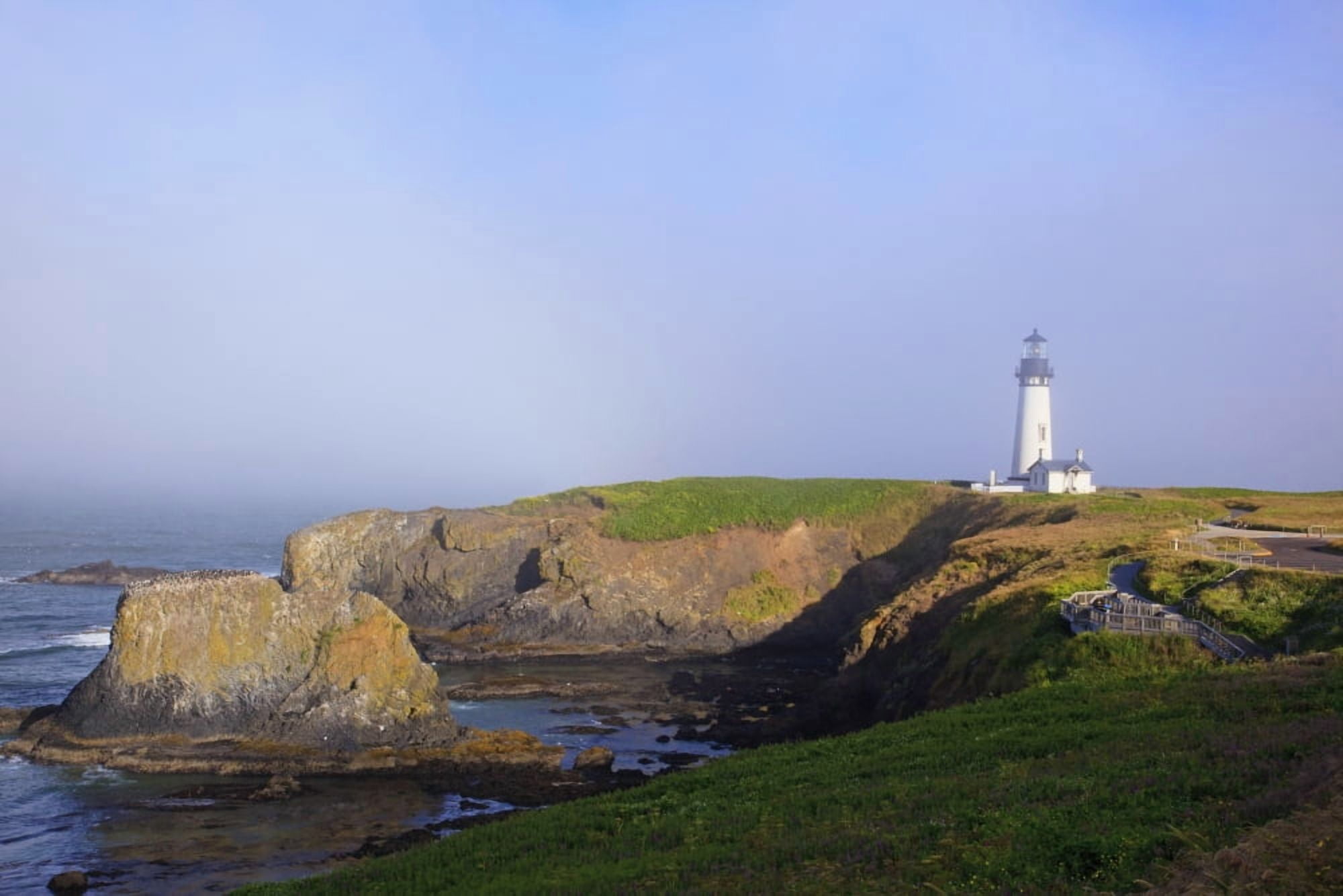 Yaquina Head Lighthouse Newport Oregon United States of America Canvas Art - Craig Tuttle Design Pics (38 x 24)