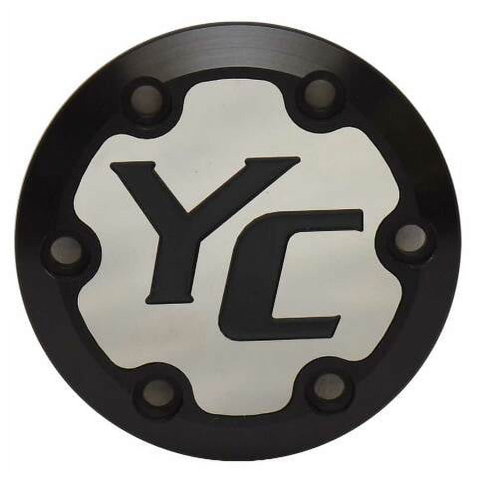 YarCraft Boat Steering Wheel Cap 3 3/4 Inch Aluminum Mirror Black
