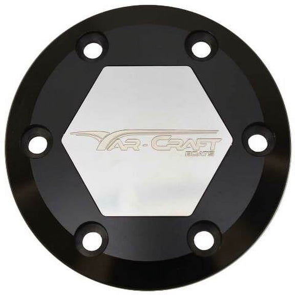 Yar-Craft Boat Steering Wheel Cap | 3 3/4 Inch Billet Aluminum Black