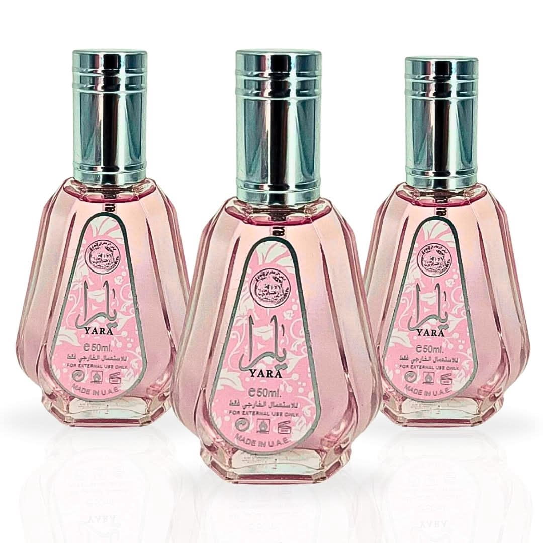 Yara Eau de Parfum Spray 50ml (1.7 oz) by Ard Al Zaafaran (Pack of 3)