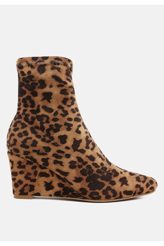 Yara Microfiber Wedge Sock Boots