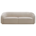 thumbnail image 1 of Yara Pleated Beige Velvet Sofa - Beige, 1 of 5