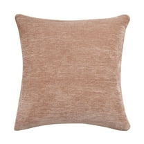 LR Home Yakar Chenille Poly Filled Pillow in Beige, 24" x 24"
