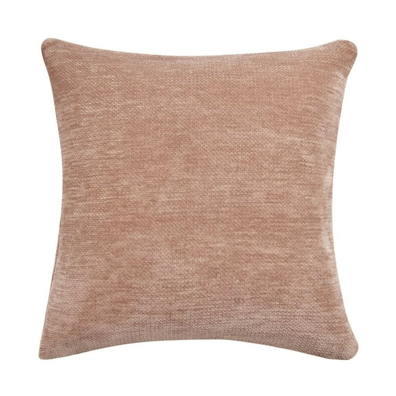 LR Home Yakar Chenille Poly Filled Pillow in Beige, 24" x 24"