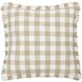 thumbnail image 1 of Yard Barton Fringed Checked Throw Pillow Cover, 1 of 3