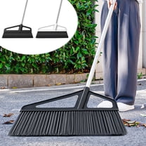 Yard Broom under $5! kkbbma Outdoor Yard Broom, Large Push Broom for Snow Leaves, Durable Plastic Bristles for Patio, Garage, Workshop Cleaning