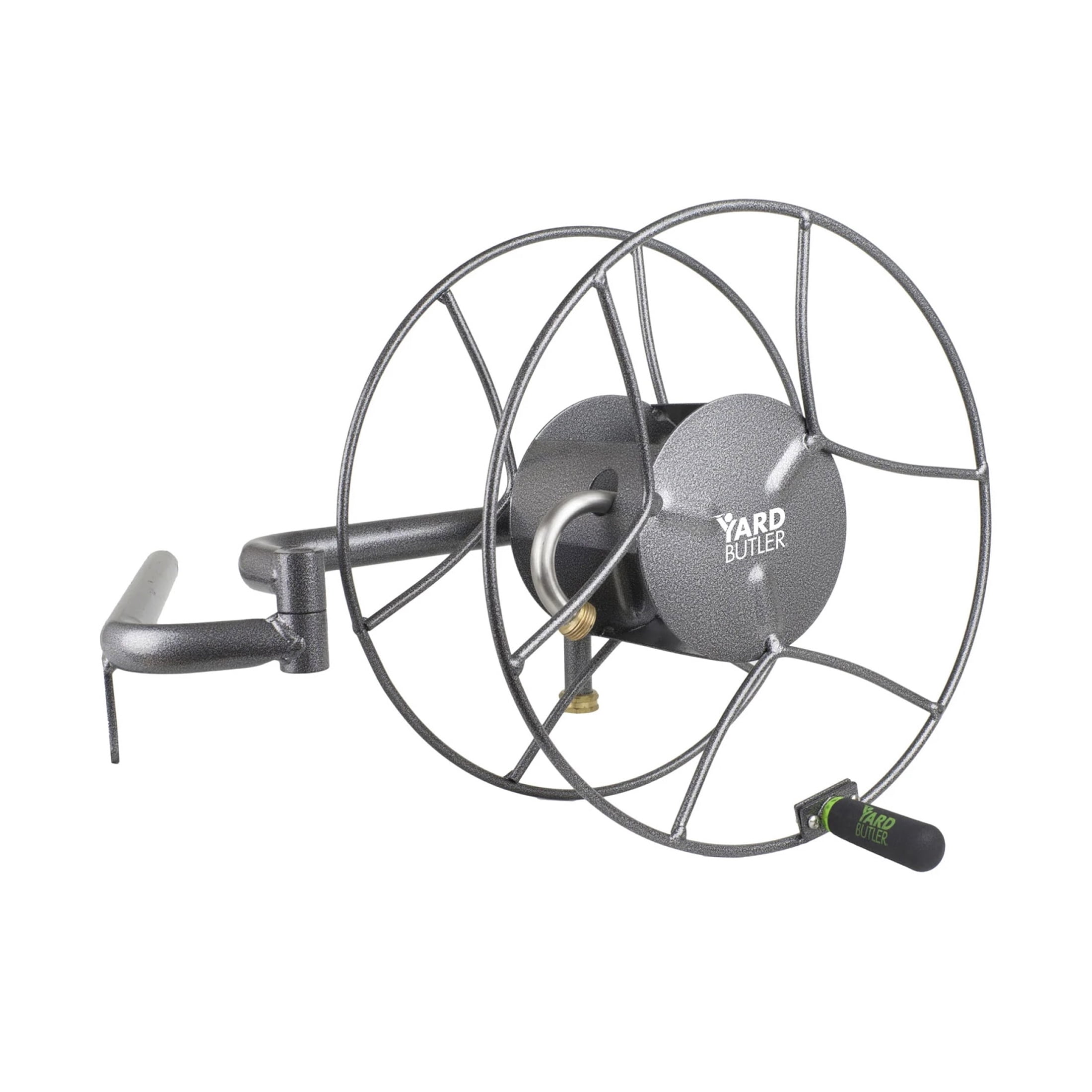 Yard Butler 100' Wall Mounted Swivel Steel Construction Garden Hose Reel