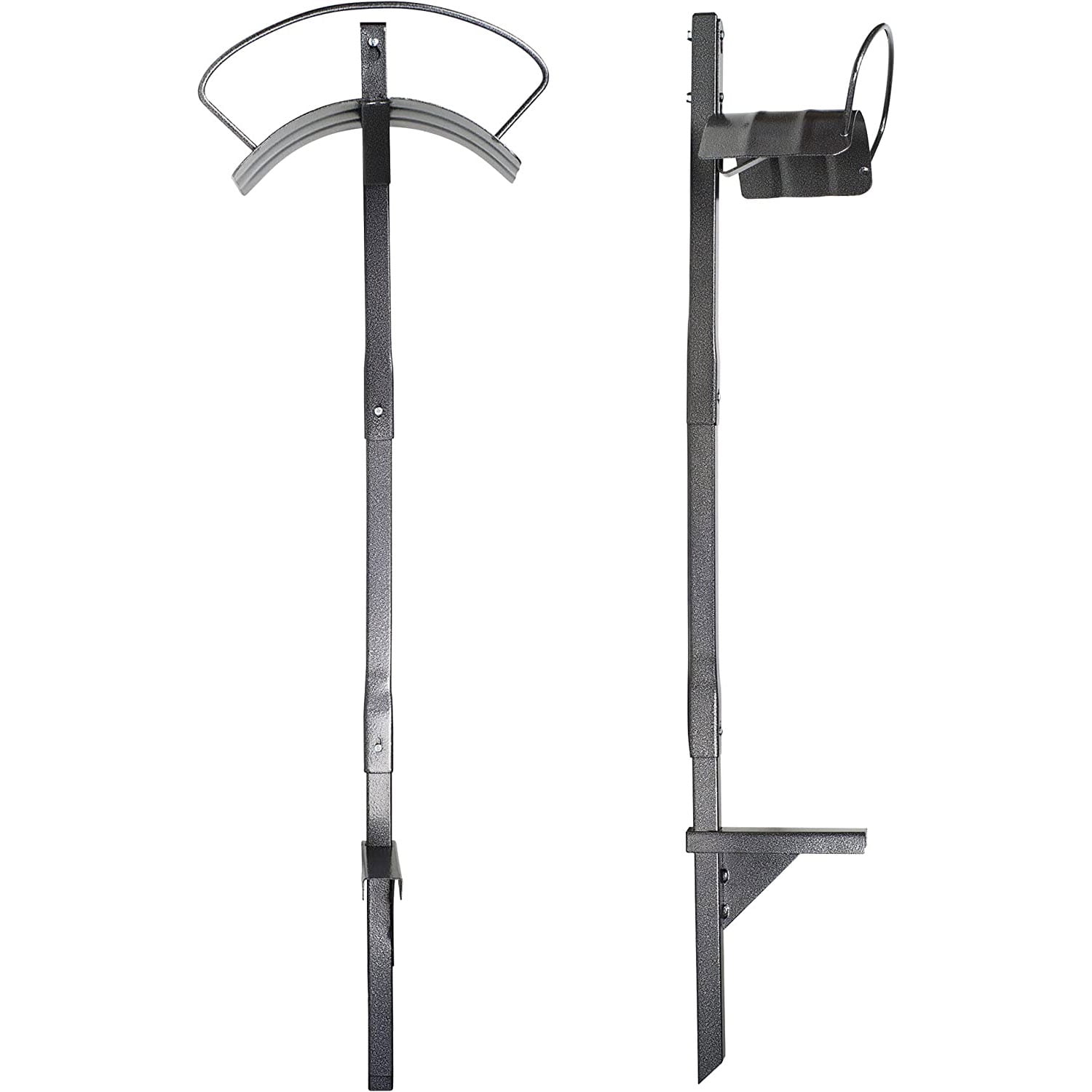 Yard Butler Silver Steel Free Standing Hose Hanger with Spigot