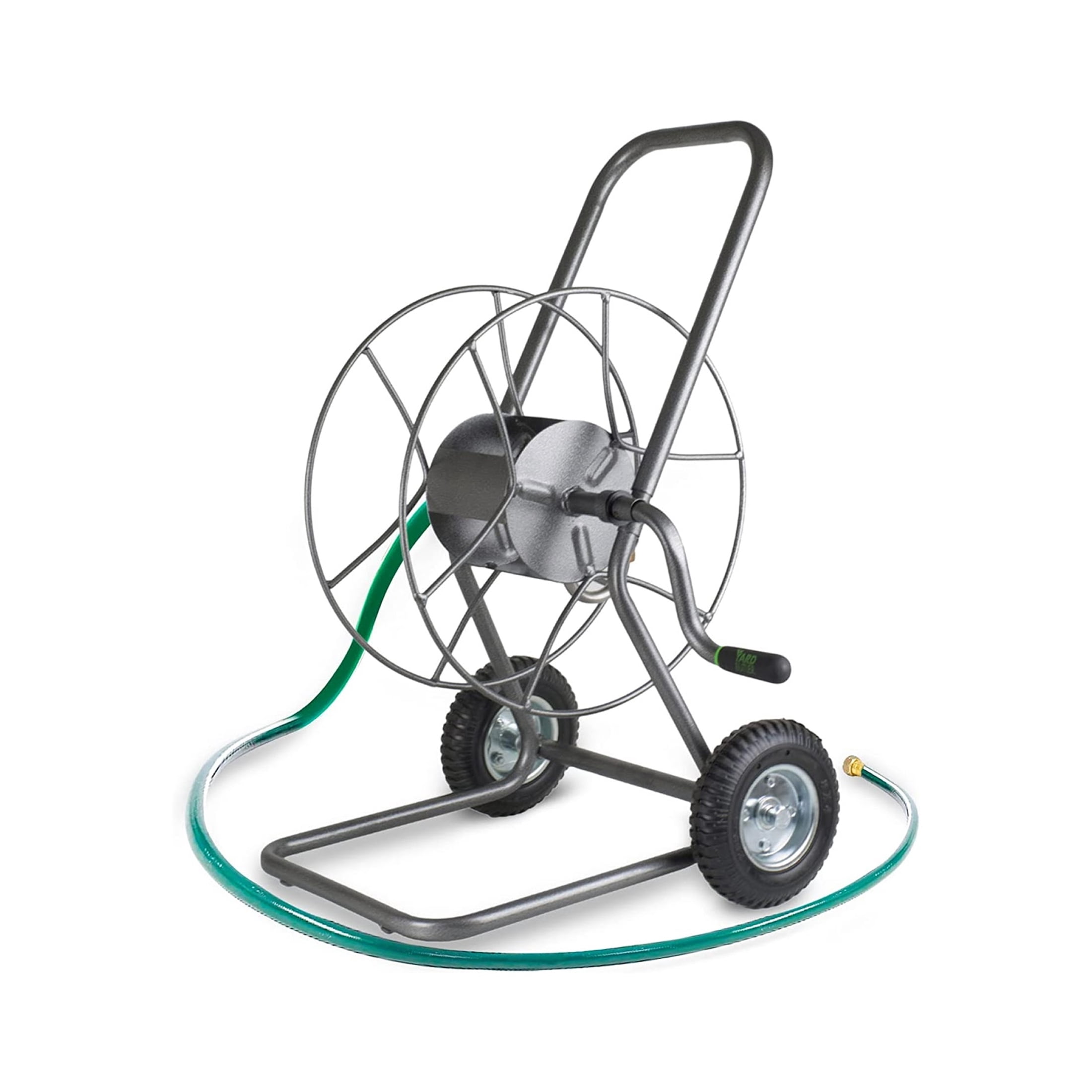 Yard Butler 2-Wheeled Garden Hose Reel Cart - Carry Up To 200 Foot, Heavy Duty, Rust-Resistant, Portable Metal Hose Winder Suitable for Lawn & Garden - Outdoor Water Hose Reel Cart With Wheels