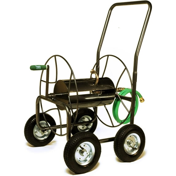 Yard Butler 4-Wheeled Hose Truck, 400' Metal Hose Caddy, Suitable for Gardens, Lawns and Fields