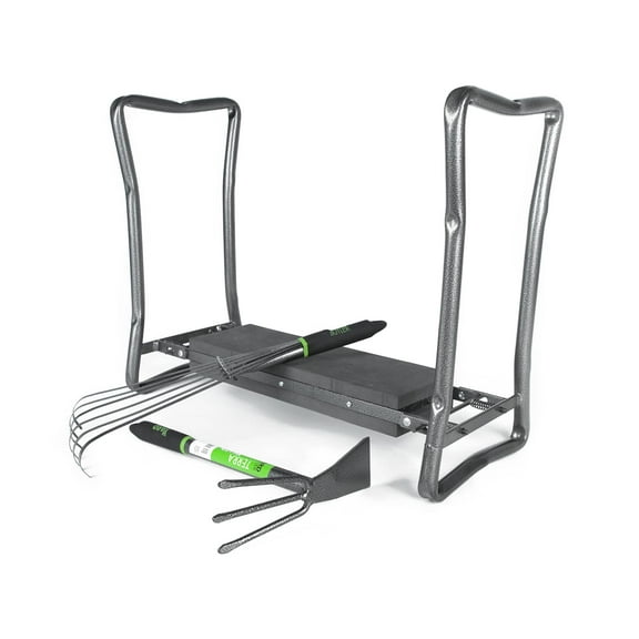 Yard Butler IGKB-1 Garden Kneeler Tiller and Terra Rake Bundle