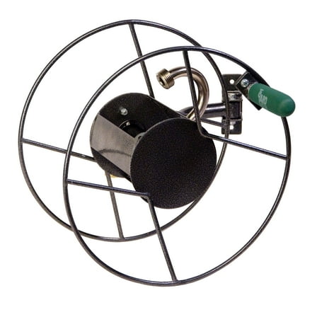 Yard Butler Swivel Hose Reel garden hose holder wall mount heavy duty with 90 degree pivot - ISRM-90