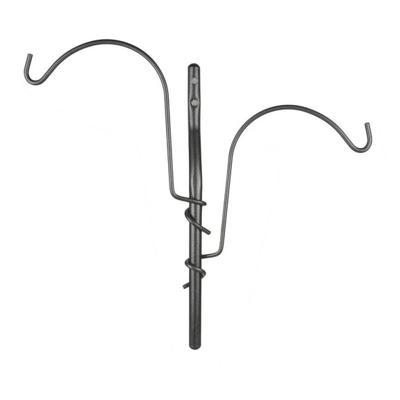 Yard Butler IYTUM-2H Medium Plant Stand - Plant Hanger Bracket for Indoor & Outdoor Use, Universal Mounting to Fence Posts or Walls