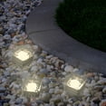 thumbnail image 1 of Yard Décor, Solar Outdoor 3 LED Ice Cube Rock Lights, Battery Operated Garden, Patio, Lawn, Yard Ornament by Pure Garden, 1 of 6
