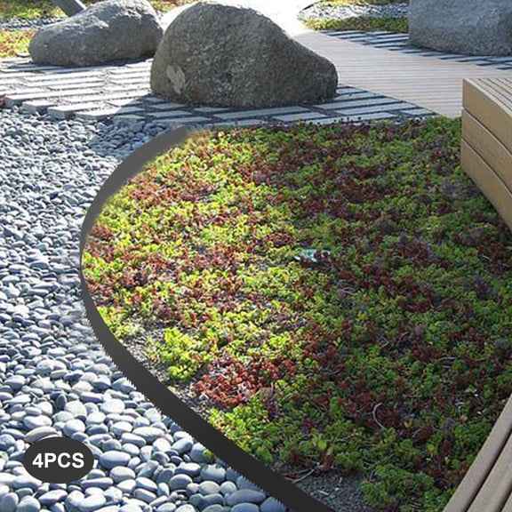 Yard Divider Barrier, 4-Pack 40-Inch Sections & 6-Inch Depth, Lawn Edging for Neat Landscaping & Pathways