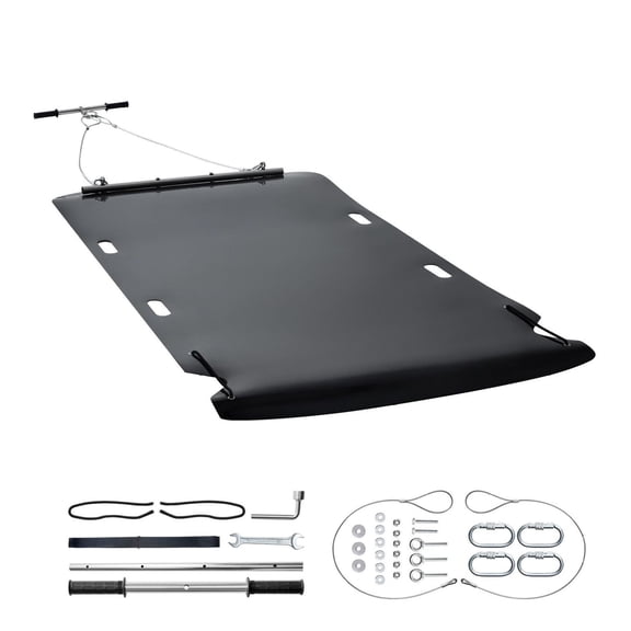 Yard Drag Sled - 90x46in 1500lb Heavy Duty Utility Sled - HDPE Drag Glider with Ropes - ATV/UTV Compatible - Wood, Firewood, Game Hauler