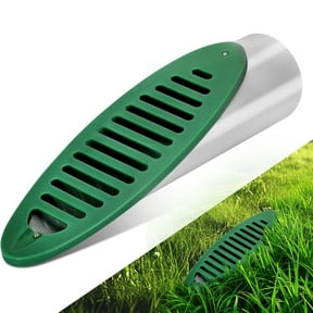 Yard Drain Emitter, 4in Green Angled Drainage Grate Yard for Sump Pump Discharge&Downspout Extensions,Angled Slope Pipe Grate for 4-Inch Connection,Reduce Stagnant Water
