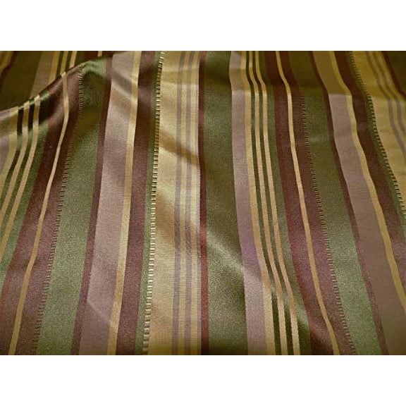 Yard Fabric Robert Allen Beacon Hill Satin Ribbon Moss Green 100% Silk Drapery JJ17