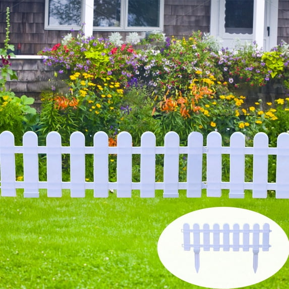 Yard Fence, Mini Garden Edging Fencing for Flower Beds, Lawn Borders, Easy Assembly and Portable Outdoor Fence for Pathways and Small Animal Protection