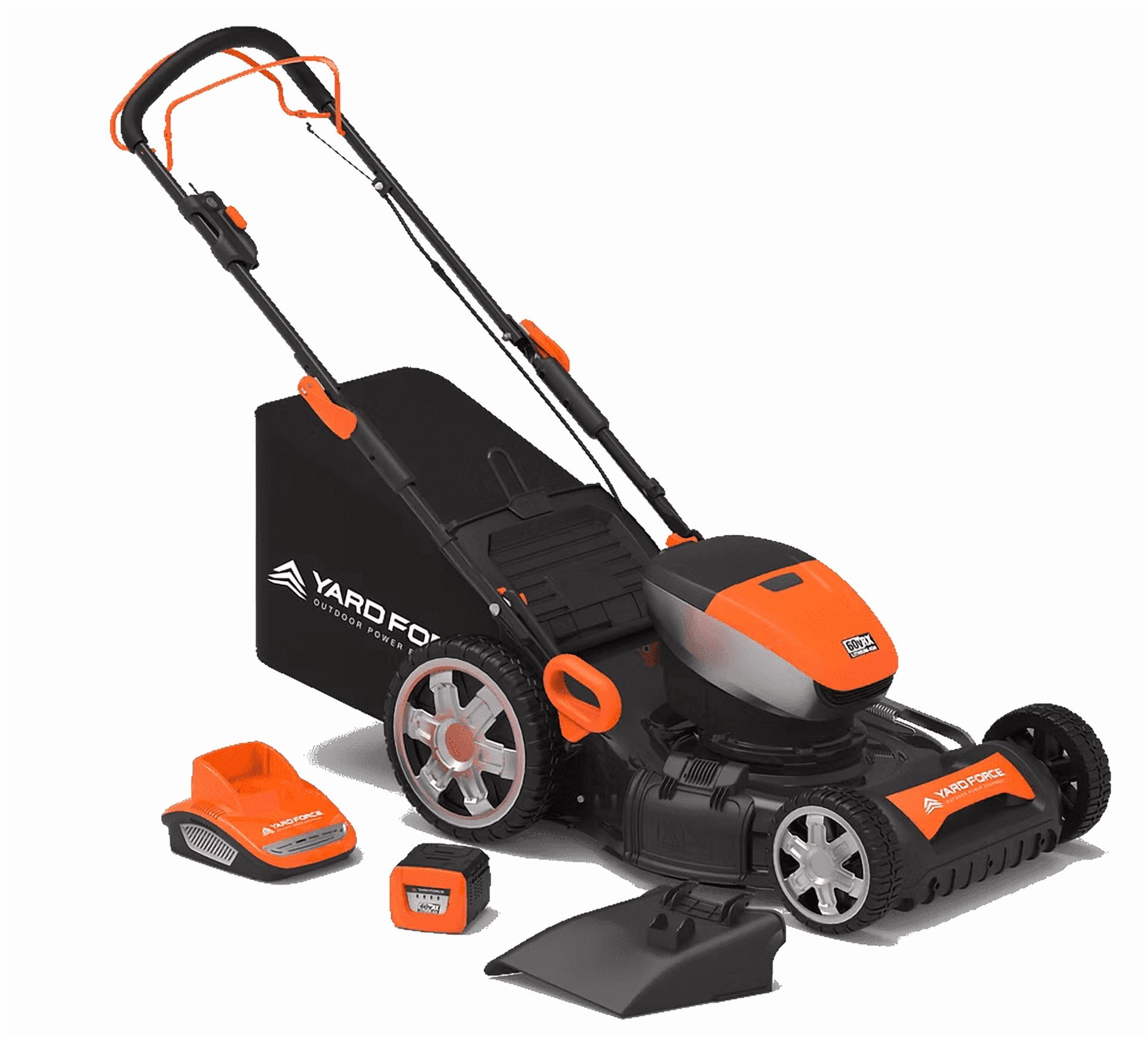 Yard Force 21-Inch 60V Self-Propelled Cordless Lawn Mower YF60vRX21-SP with Additional Spare Blade (1253194001) and 4.0Ah Battery (YF60VRX4.0-BAT)