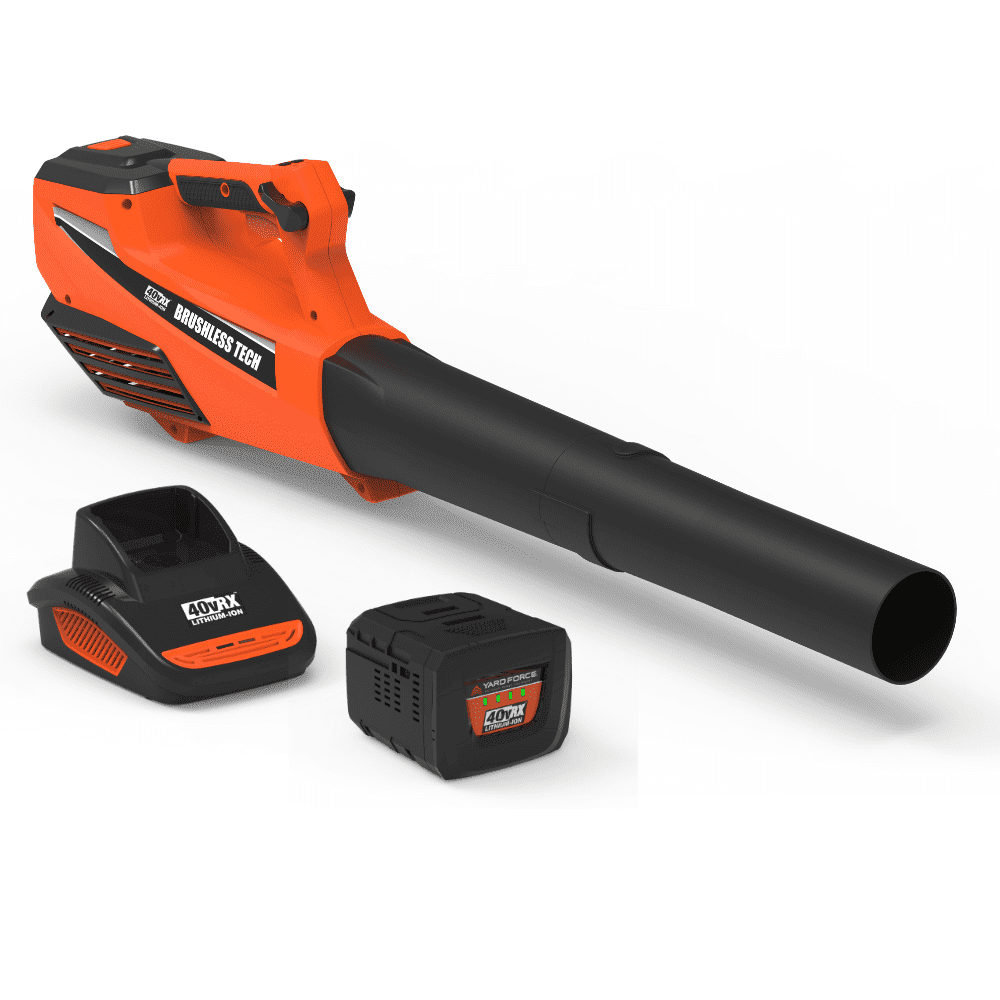 Yard Force 40V Cordless Leaf Blower, 550 CFM, 120 MPH, Brushless Motor, Turbo Boost, Lightweight Design