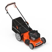 Yard Force YF22-3N1SPVS-SC Self-Propelled RWD Lawn Mower, 150cc Briggs & Stratton Engine, 22  Steel Deck, Vertical Storage, 7-Position Height Adjustment, and 3-in-1 Cutting