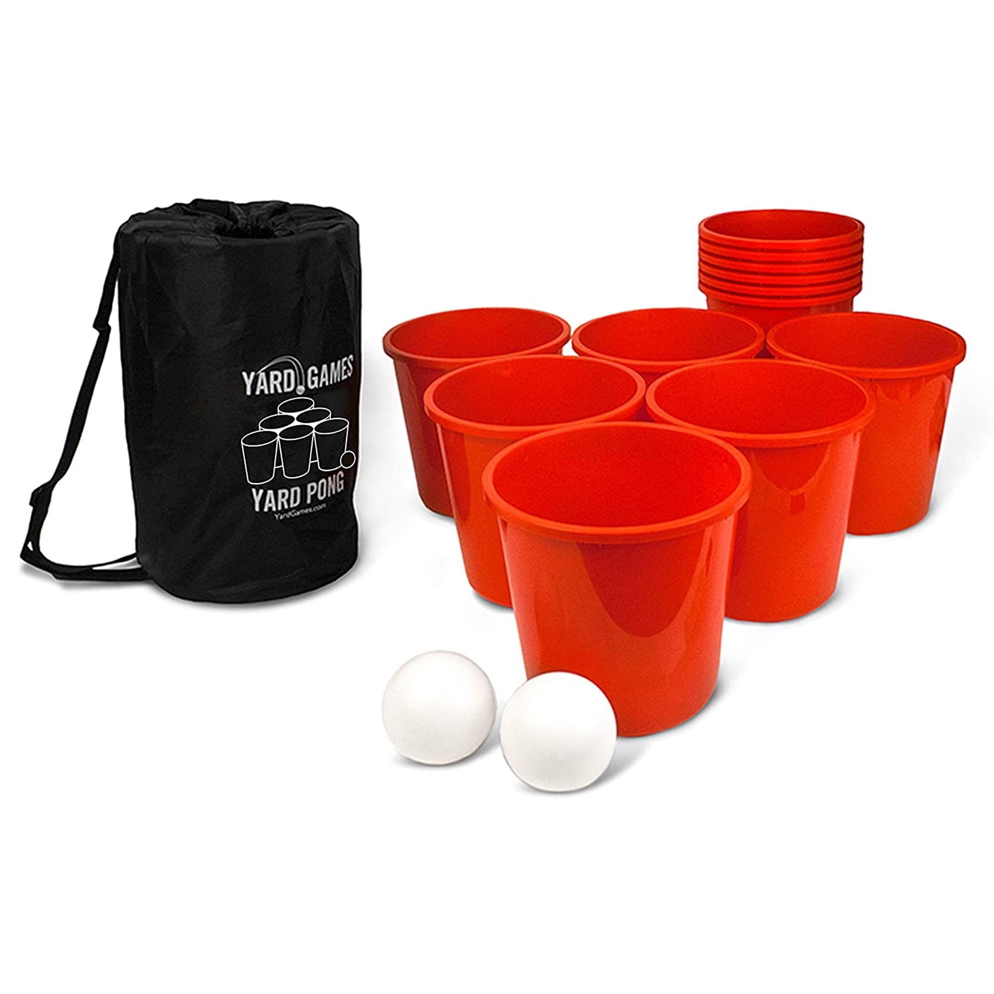 Open Box Yard Games Giant Yard Pong Activity Party Set w/ 12 Buckets