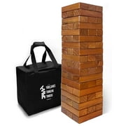 Yard Games Large Tumbling Timbers 24" Wood Block Stacking Game, Stained