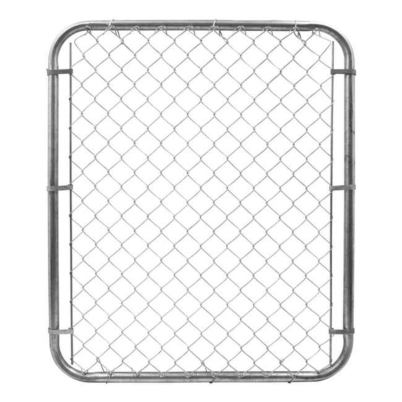 48-Inch Silver Galvanized Chain Link Fence Gate