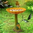 thumbnail image 1 of Yard Garden Bird Feeder Standing Bird Feeder Sunflower Bird Feeder Ground Bird Feeder Bird Baths For Outside Sunflower Outdoor Decor Small Bird Bath Ornaments Resin Water Bath, 1 of 5
